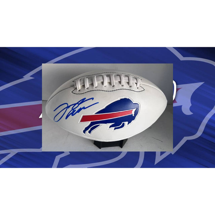 Josh Allen Buffalo Bills full size football signed with proof