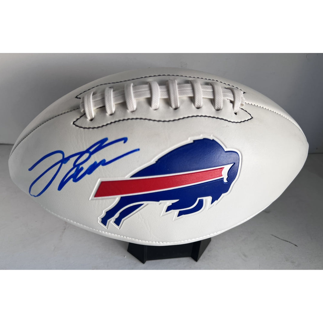 Josh Allen Buffalo Bills full size football signed with proof