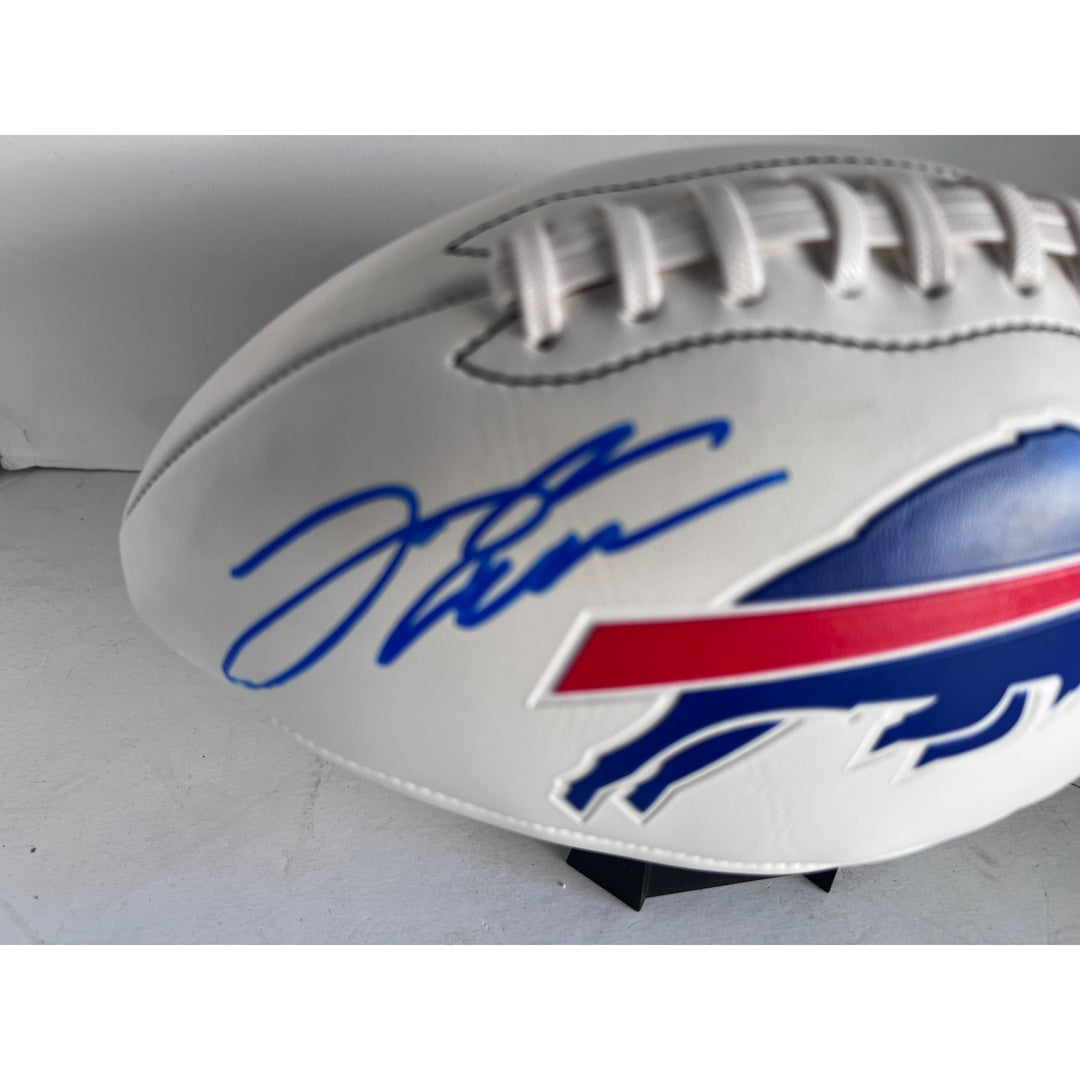 Josh Allen Buffalo Bills full size football signed with proof