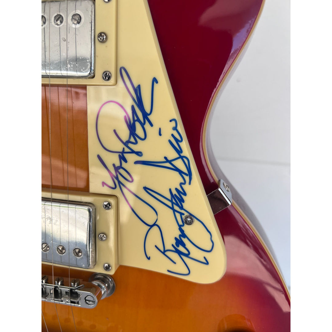 Ozzy Osbourne (with inscription) Randy Rhoads, Ronnie James Dio , Tony Iomi, Geezer Butler, Bill Ward Black Sabath Cherry les paul full size.