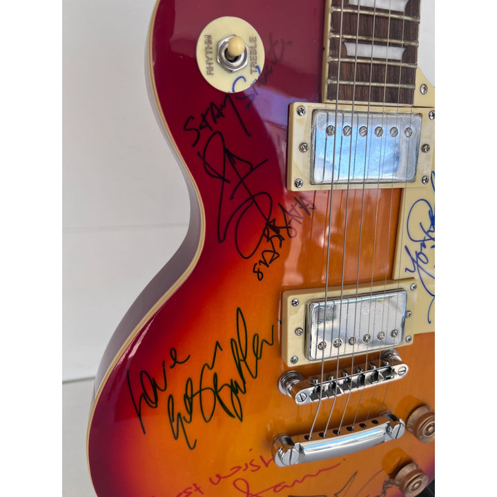 Ozzy Osbourne (with inscription) Randy Rhoads, Ronnie James Dio , Tony Iomi, Geezer Butler, Bill Ward Black Sabath Cherry les paul full size.