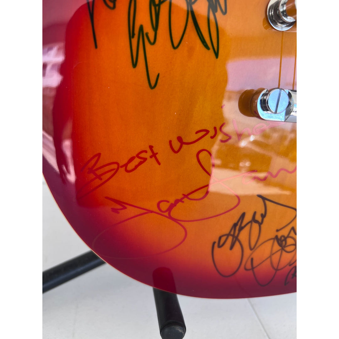 Ozzy Osbourne (with inscription) Randy Rhoads, Ronnie James Dio , Tony Iomi, Geezer Butler, Bill Ward Black Sabath Cherry les paul full size.