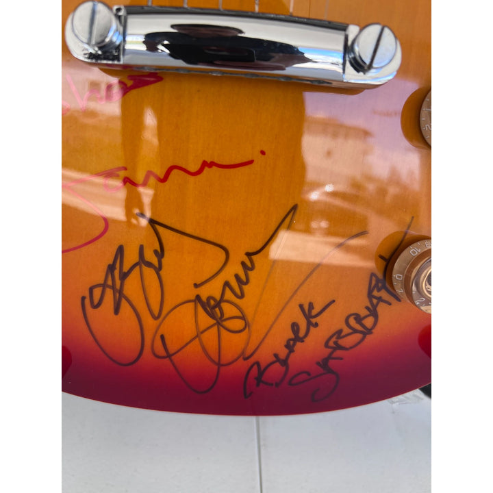 Ozzy Osbourne (with inscription) Randy Rhoads, Ronnie James Dio , Tony Iomi, Geezer Butler, Bill Ward Black Sabath Cherry les paul full size.