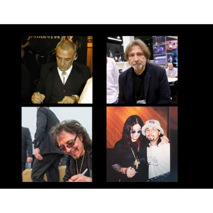 Ozzy Osbourne (with inscription) Randy Rhoads, Ronnie James Dio , Tony Iomi, Geezer Butler, Bill Ward Black Sabath Cherry les paul full size.