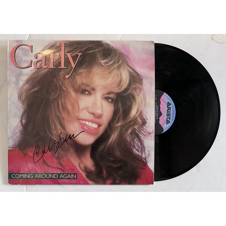 Carly Simon coming around again original LP signed with proof