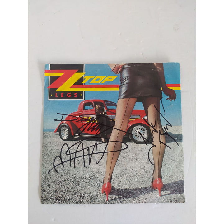 ZZ Top legs bad girl 45 Billy Gibbons Frank beard Dusty Hill signed with proof