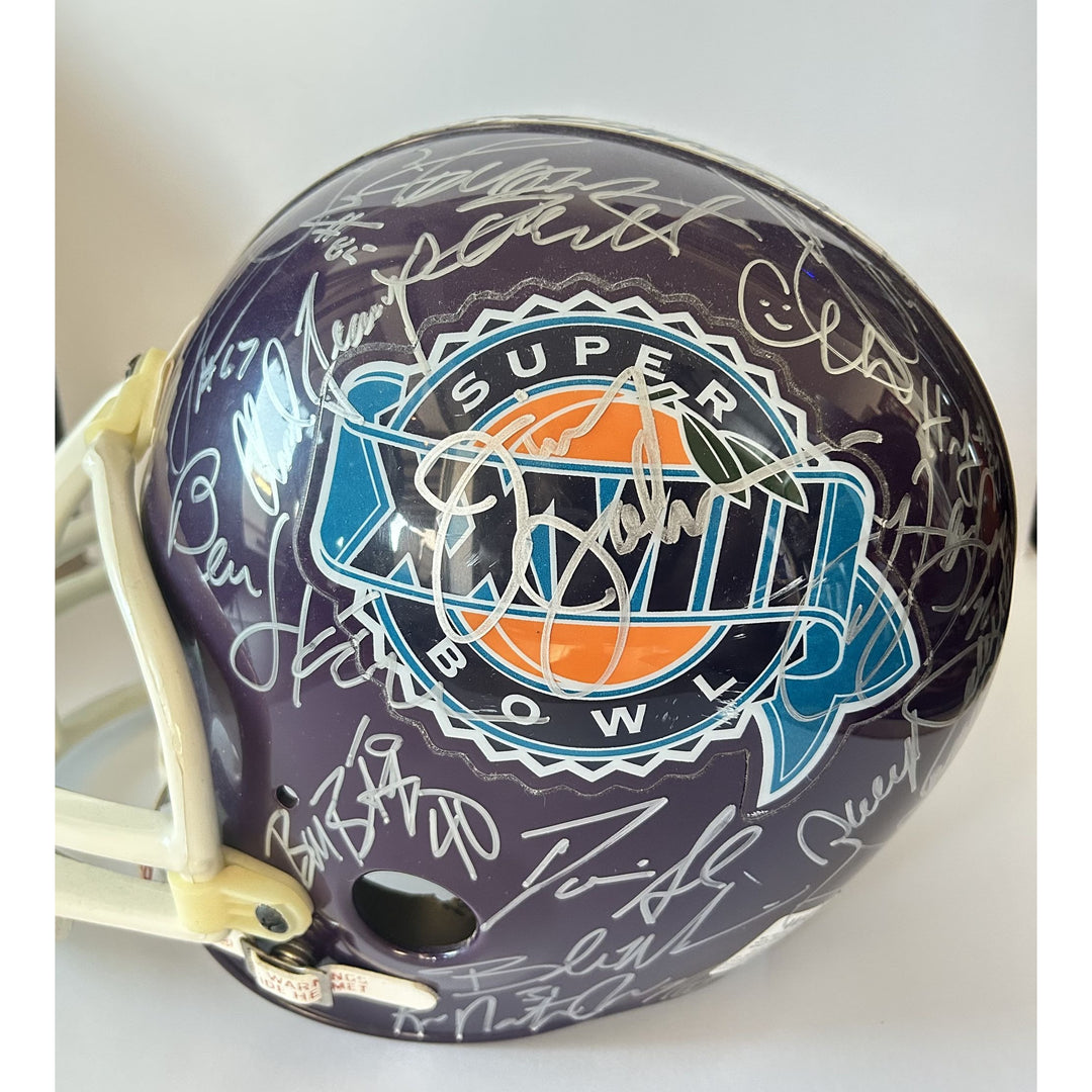 Super Bowl XXVIII Riddell commemorative replica full size helmet Dallas Cowboys 1993-1994 team signed