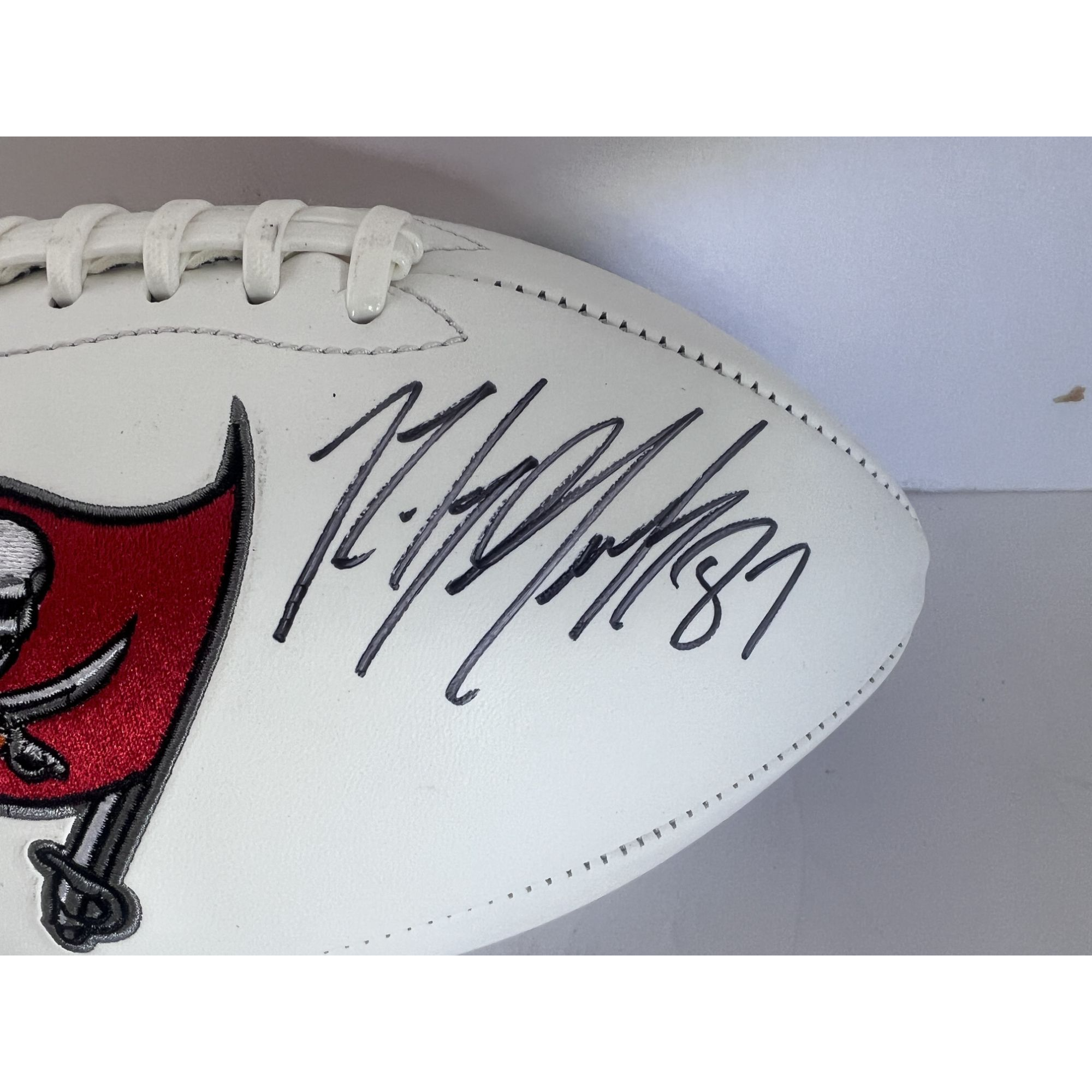 Tampa Bay Buccaneers full size football Tom Brady Rob Gronkowski Mike Evans Bruce Arians signed with proof
