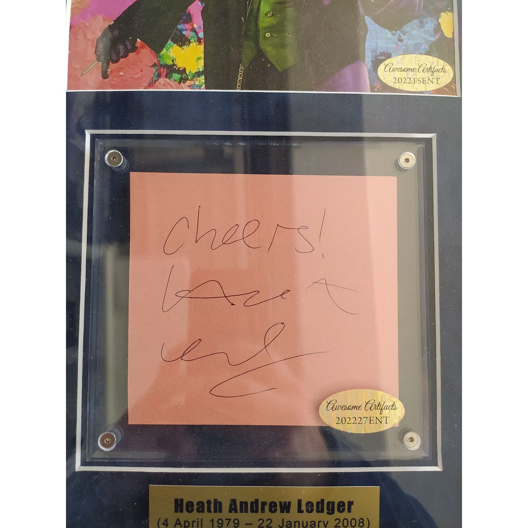 Jack Nicholson The Joker 8x10 photo signed with Heath Ledger cut signature signed and framed 15x24'' with proof. - Awesome Artifacts