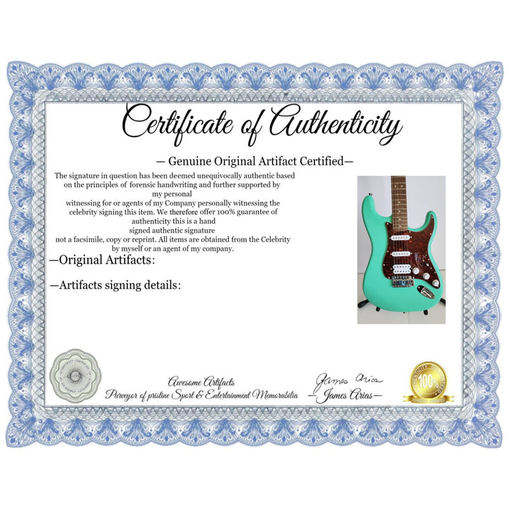 Sabrina carpenter Fender Stratocaster electric guitar signed with proof