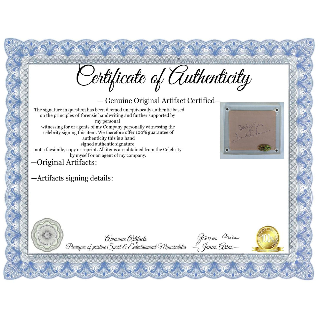 David Gilmour Pink Floyd Vintage autograph book page signed with proof