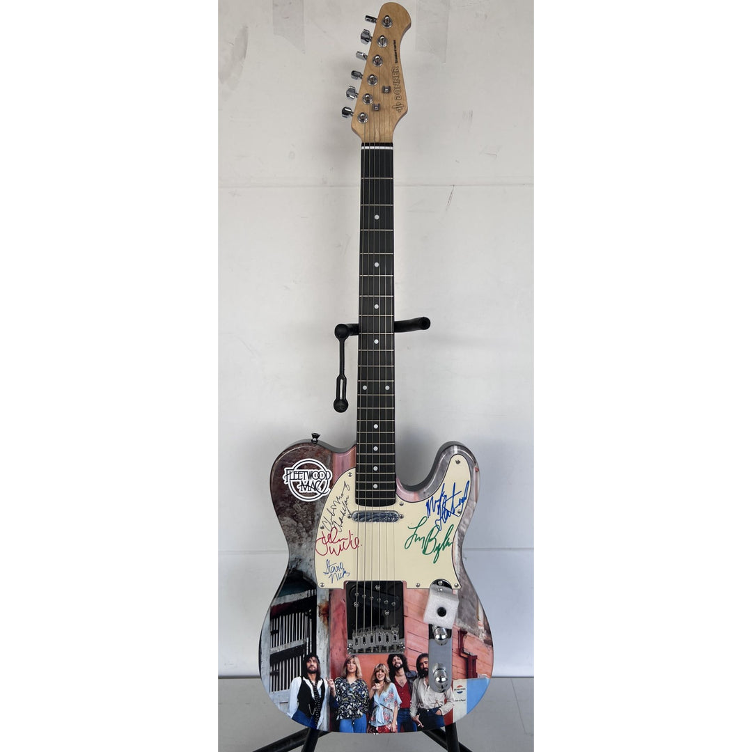 Fleetwood Mac  signed by Mick Fleetwood  Christine McVie, John McVie, Stevie Nicks and Lindsey Buckingham telecaster electric guitar signed.
