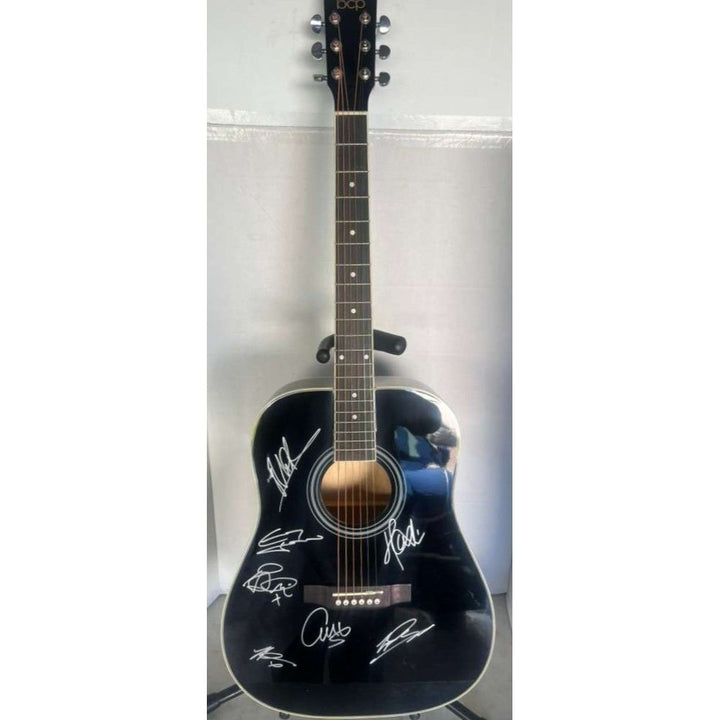 UB40 Band full size acoustic guitar signed with proof