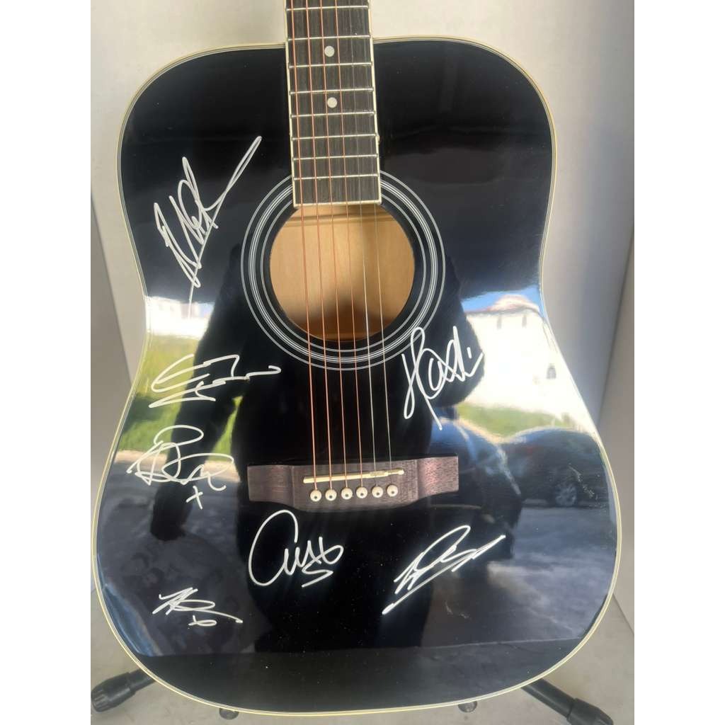 UB40 Band full size acoustic guitar signed with proof