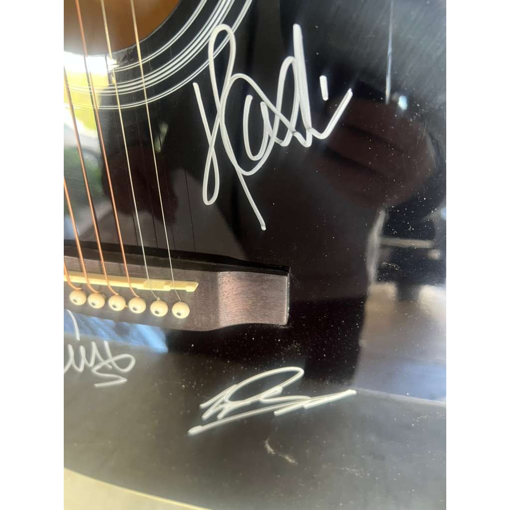 UB40 Band full size acoustic guitar signed with proof