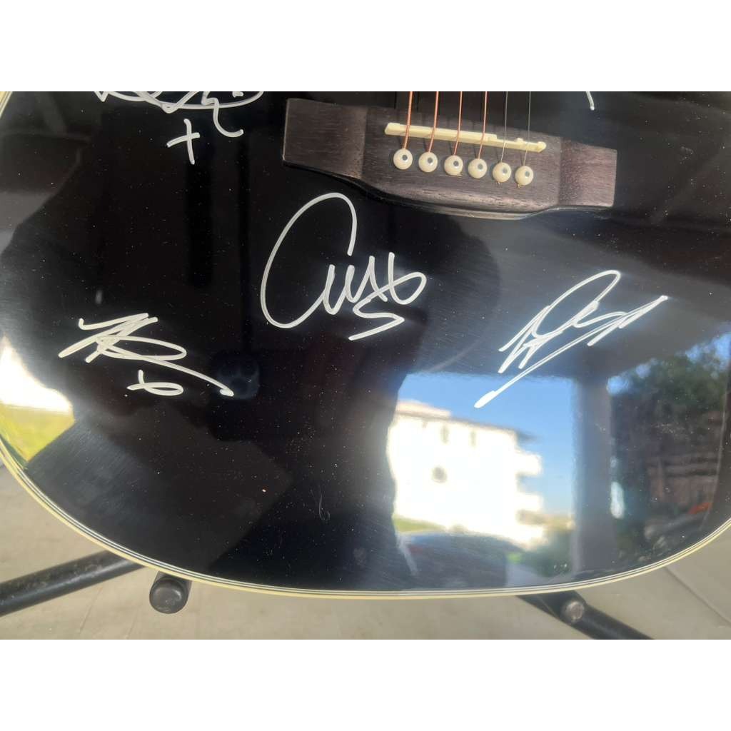 UB40 Band full size acoustic guitar signed with proof