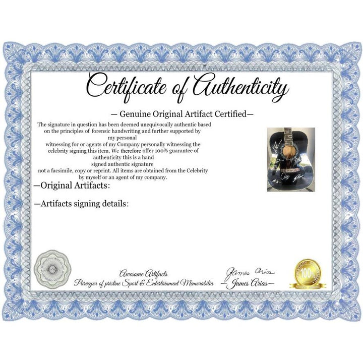 UB40 Band full size acoustic guitar signed with proof