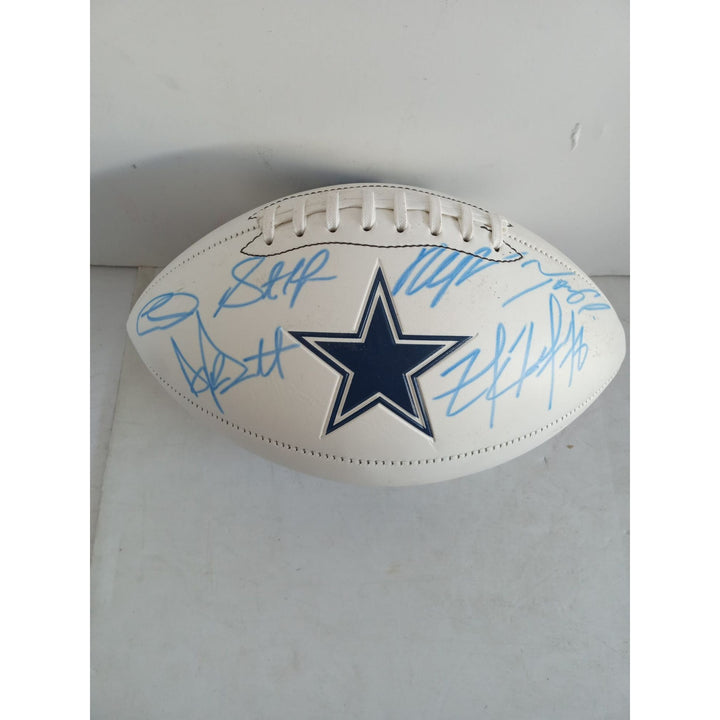 Dallas Cowboys Dak Prescott Ezekiel Elliott CeeDee Lamb Micah Parsons full size football signed with proof