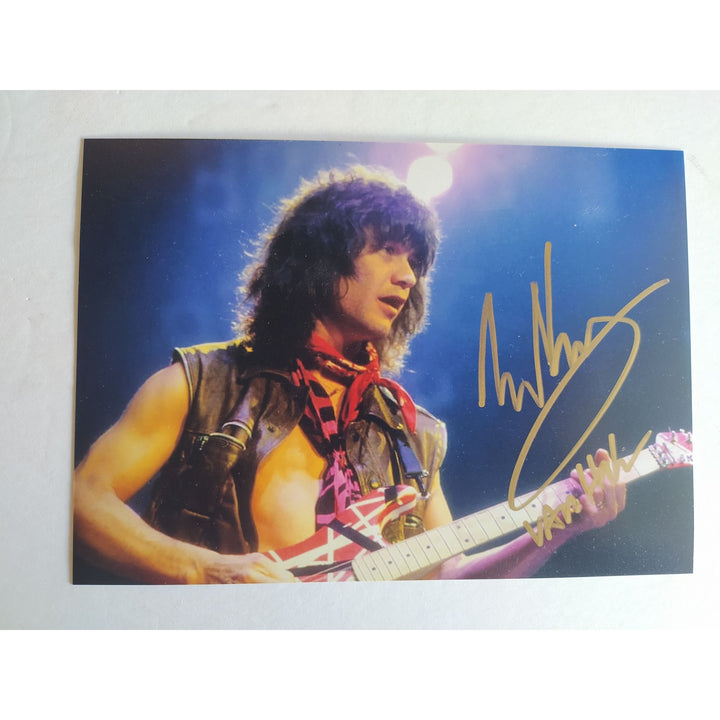 Eddie Van Halen 5x7 photo signed with proof