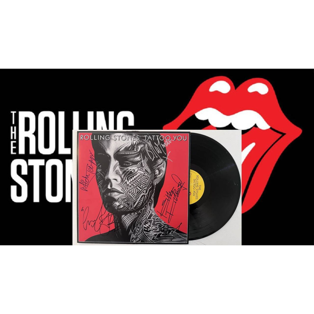Rolling Stones 'Tattoo you' Keith Richards, Mick Jagger, Charlie Watts, Ronnie Wood LP signed with proof.