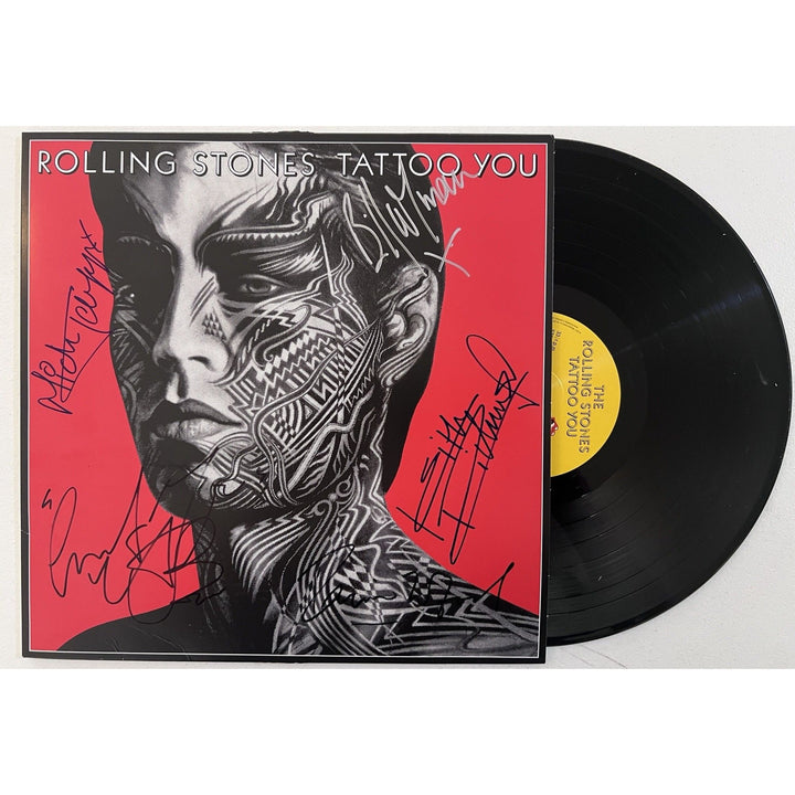 Rolling Stones 'Tattoo you' Keith Richards, Mick Jagger, Charlie Watts, Ronnie Wood LP signed with proof.