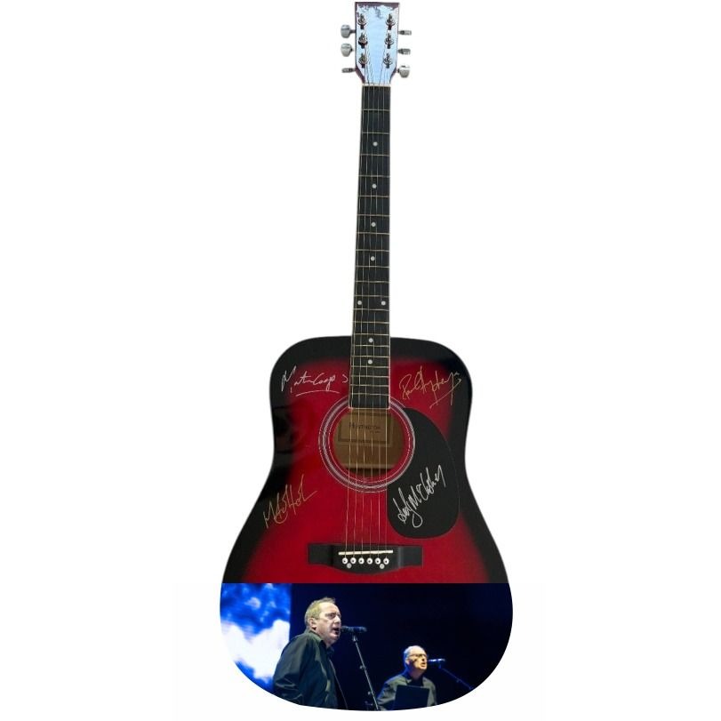OMD One of a Kind full size acoustic guitar signed with proof.
