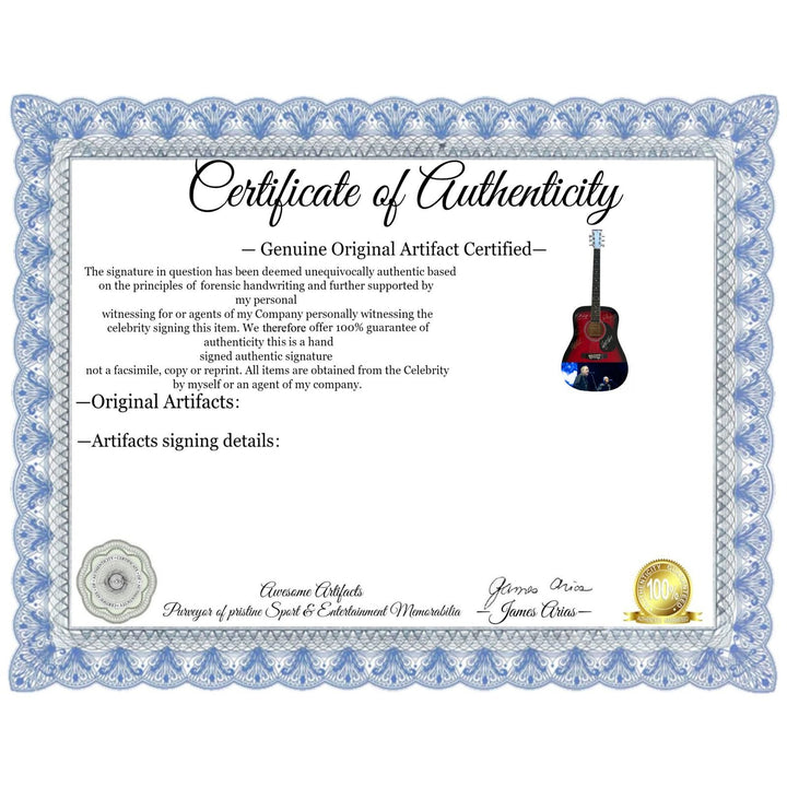 OMD One of a Kind full size acoustic guitar signed with proof.