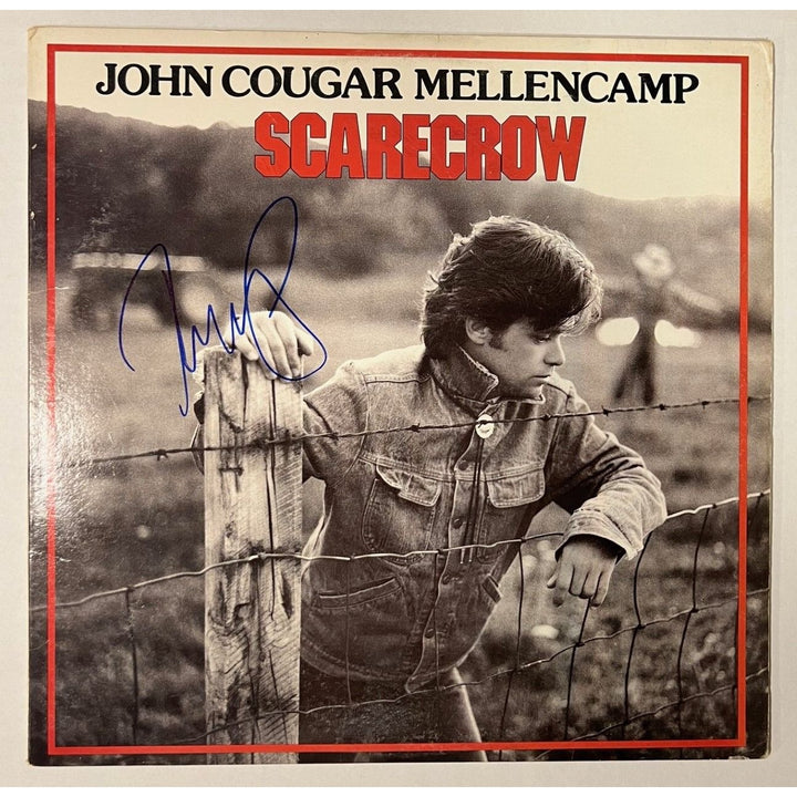 John Cougar Mellencamp "Scarecrow" original lp signed with proof