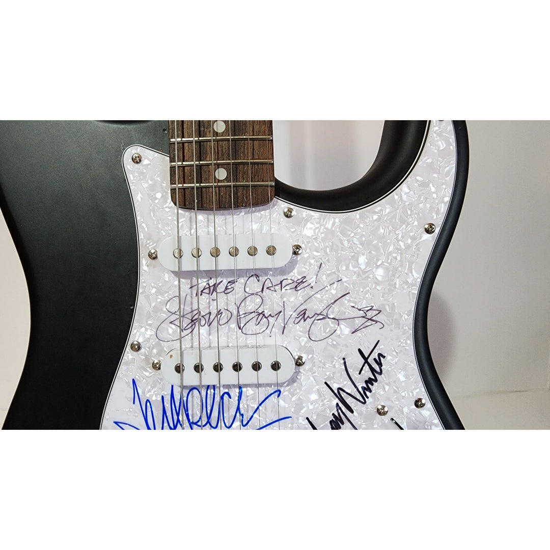 Stevie Ray, Vaughan Johnny, Winter Jeff Beck, Fender Stratocaster electric guitar signed with proof