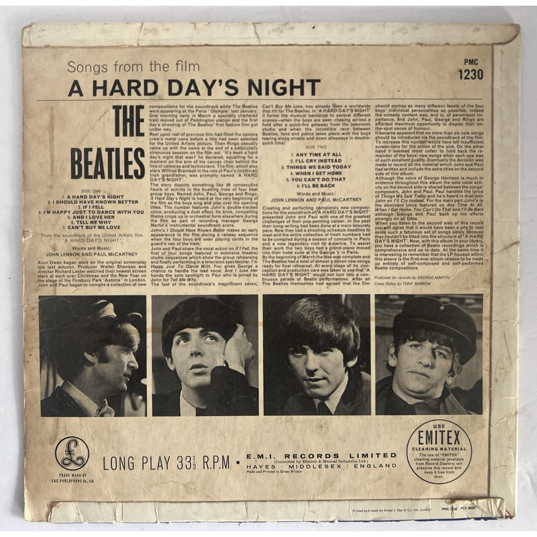 The Beatles A Hard Day's Night original UK Edition signed by John Lennon Paul McCartney Ringo starr and George Harrison