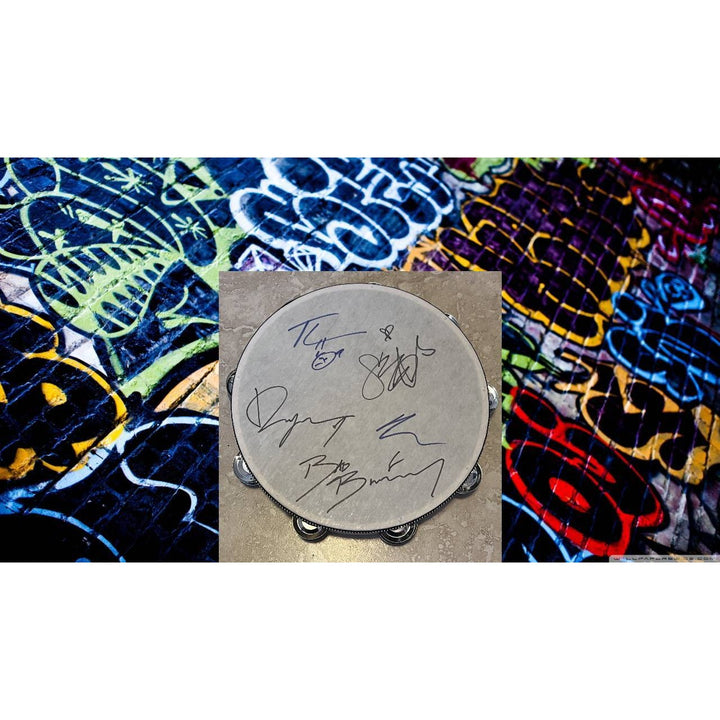 Kendrick Lamar Travis Scott 'SZA" Doja Cat Bad Bunny 10inch' tambourine signed with proof.