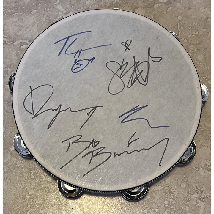 Kendrick Lamar Travis Scott 'SZA" Doja Cat Bad Bunny 10inch' tambourine signed with proof.