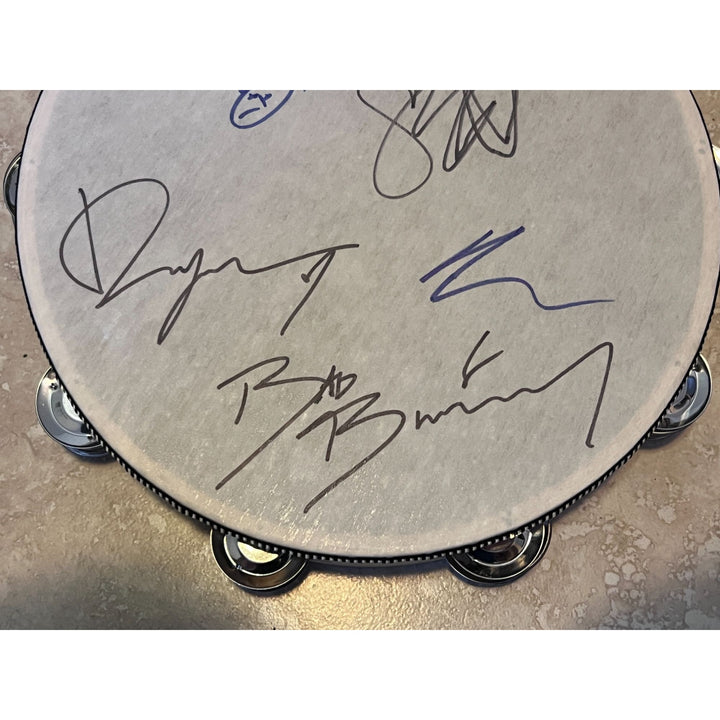 Kendrick Lamar Travis Scott 'SZA" Doja Cat Bad Bunny 10inch' tambourine signed with proof.