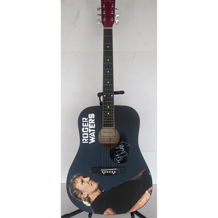 Roger Waters Huntington Acoustic guitar signed with proof.