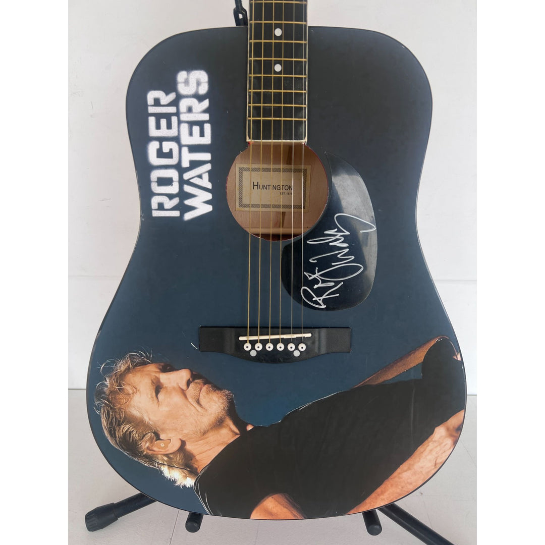 Roger Waters Huntington Acoustic guitar signed with proof.