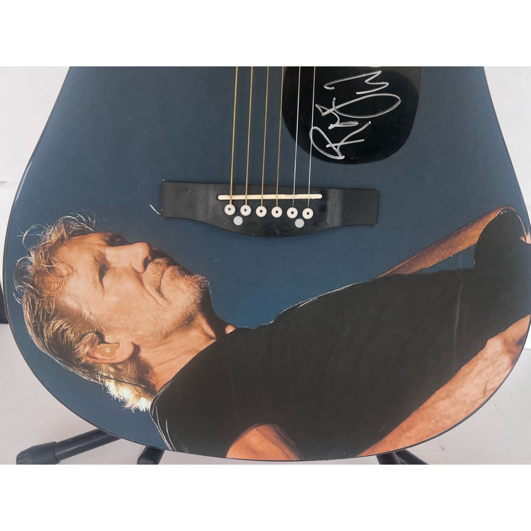 Roger Waters Huntington Acoustic guitar signed with proof.