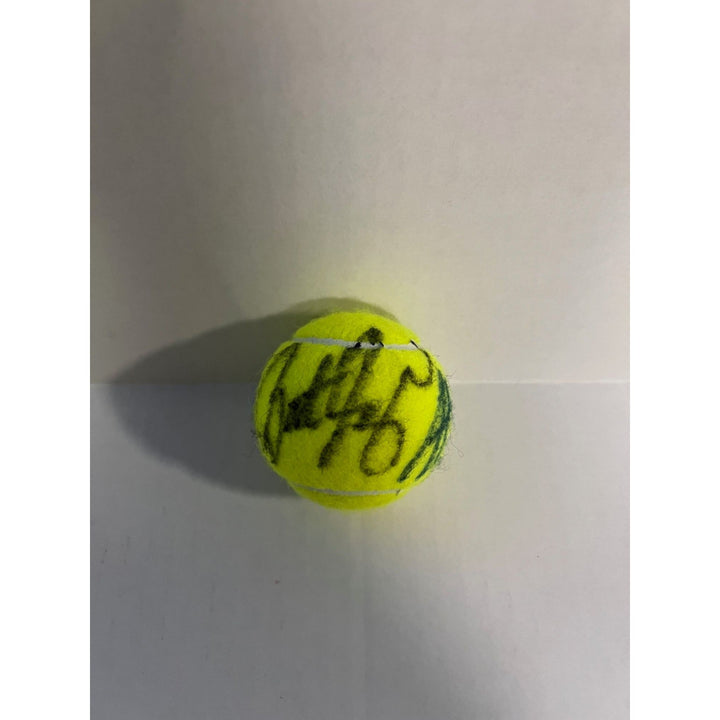 Pete Sampras, Andre Agassi, tennis, ball, signed with proof Awesome Artifacts