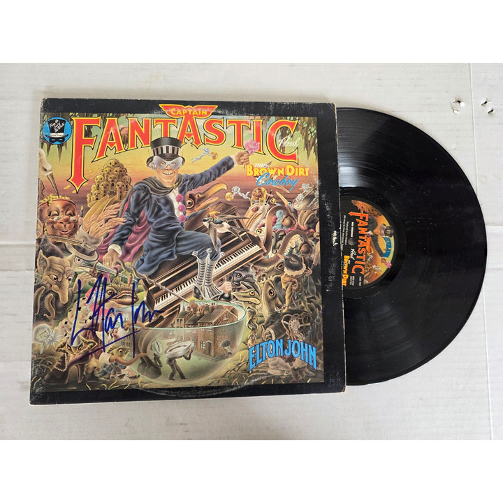Elton John ''Captain Fantastic'' LP signed with proof.