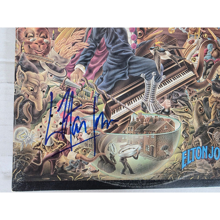 Elton John ''Captain Fantastic'' LP signed with proof.