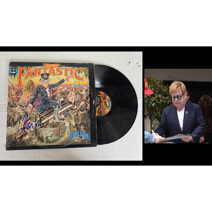Elton John ''Captain Fantastic'' LP signed with proof.