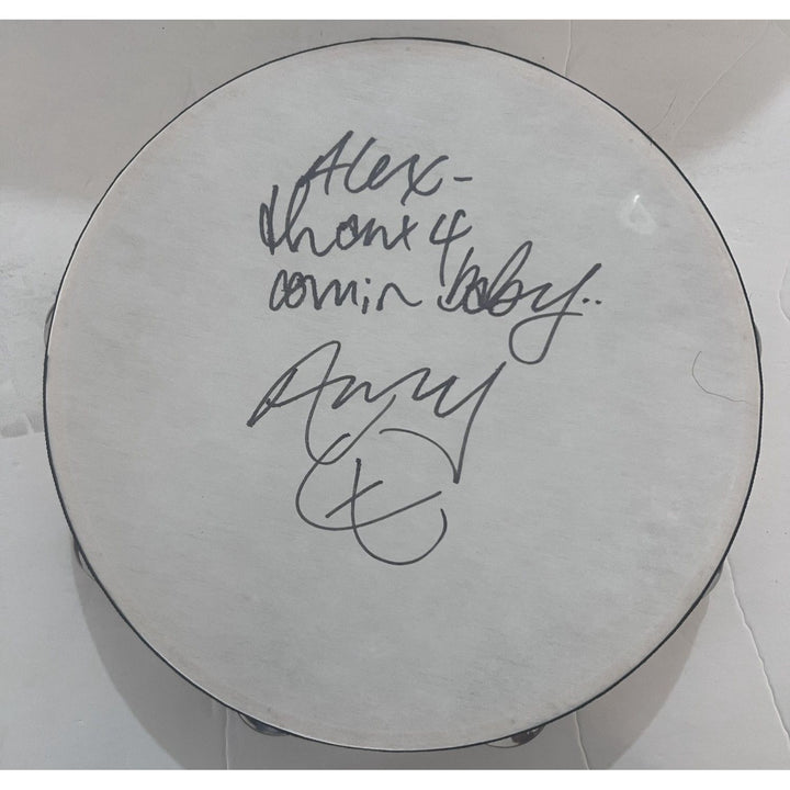 Amy Winehouse 10' tambourine signed with inscription and proof