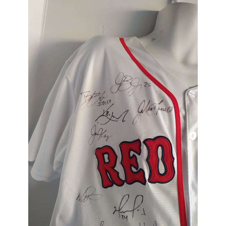 Boston Red Sox game model Jersey David Ortiz Dustin Pedroia Mike Lowell team signed