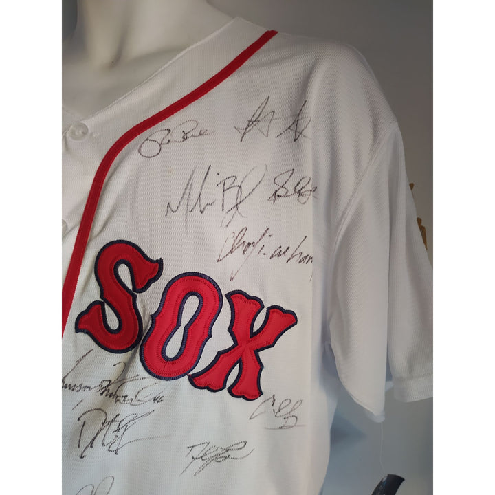 Boston Red Sox game model Jersey David Ortiz Dustin Pedroia Mike Lowell team signed