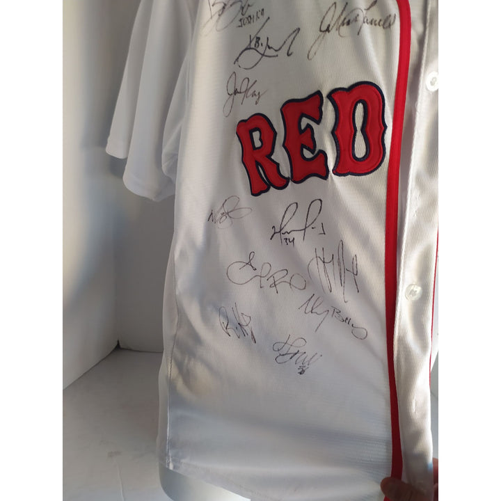 Boston Red Sox game model Jersey David Ortiz Dustin Pedroia Mike Lowell team signed