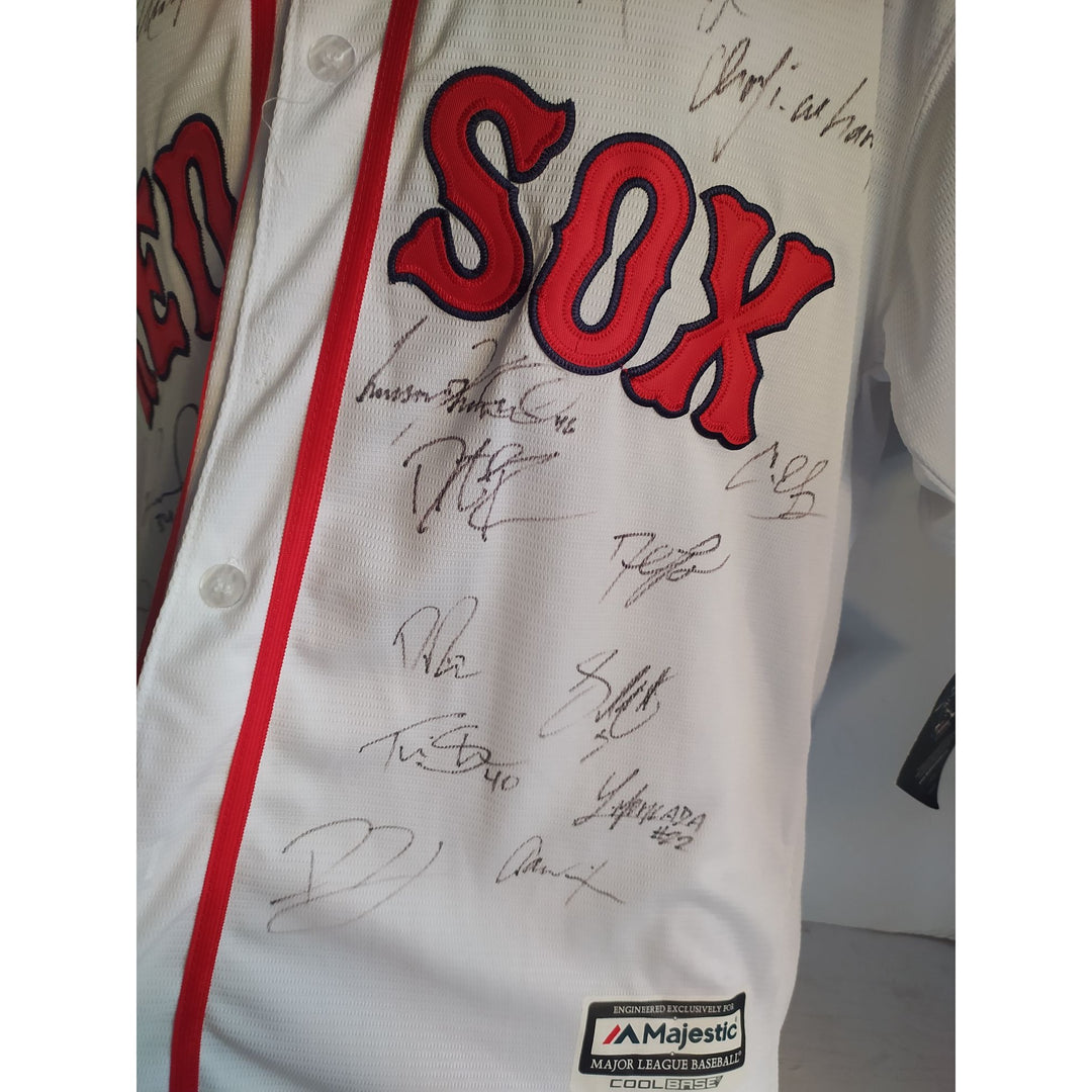 Boston Red Sox game model Jersey David Ortiz Dustin Pedroia Mike Lowell team signed