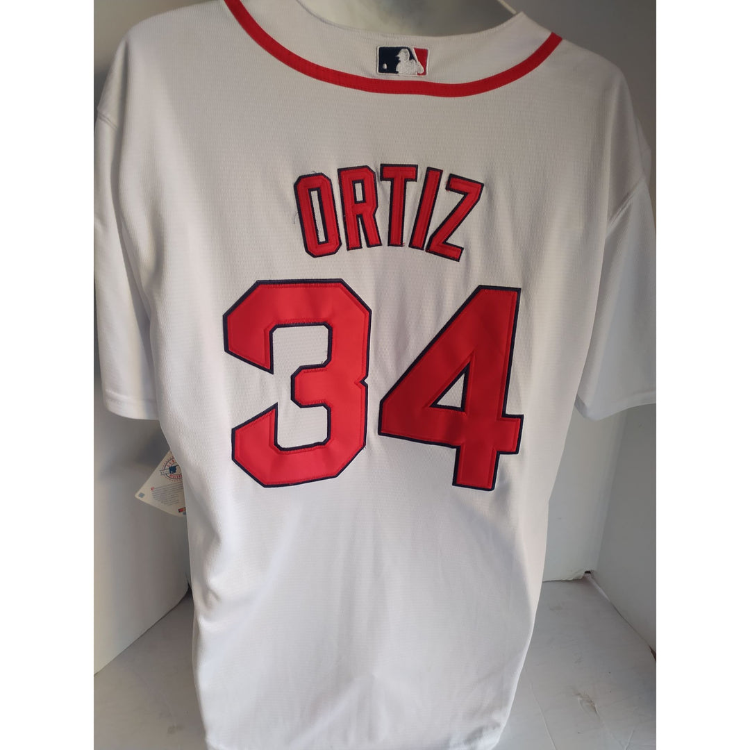 Boston Red Sox game model Jersey David Ortiz Dustin Pedroia Mike Lowell team signed