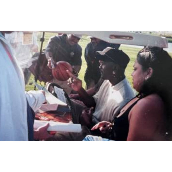 Michael Jordan NBA vintage Spalding game ball David Stern signed with proof