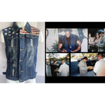 Load image into Gallery viewer, Bruce Springsteen Clarence Clemons Stevie Van Zandt and E street band  size L vest signed with proof
