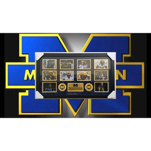 Michigan Wolverines national champions 2023 JJ McCarthy Jim Harbaugh Blake Coram Colston Loveland Mason Graham43x23 photos signed with proof