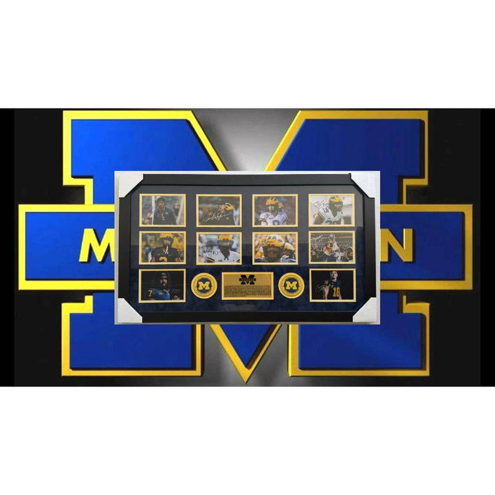 Michigan Wolverines national champions 2023 JJ McCarthy Jim Harbaugh Blake Coram Colston Loveland Mason Graham43x23 photos signed with proof.